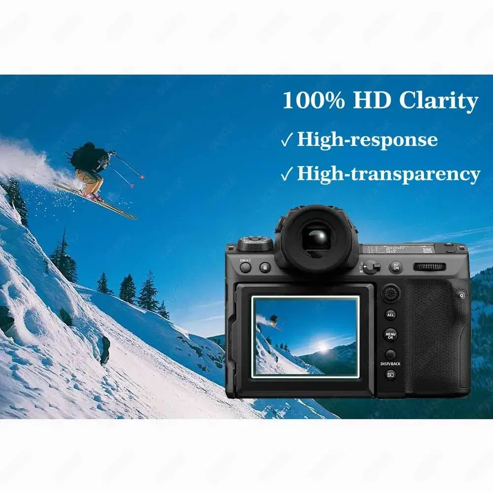 ULBTER Tempered Glass Screen Protector for Fujifilm GFX 100 II LCD & Top Screen | 2+2 Pack - view 5