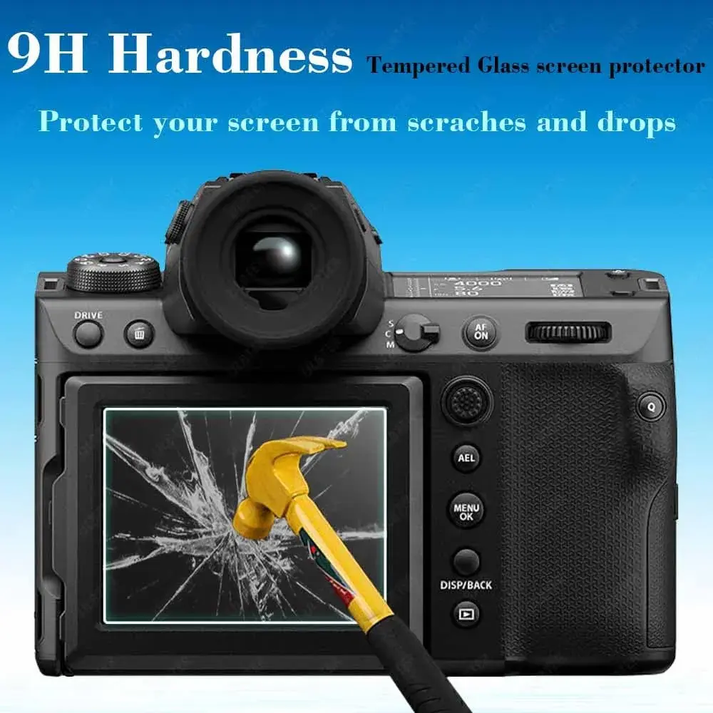 ULBTER Tempered Glass Screen Protector for Fujifilm GFX 100 II LCD & Top Screen | 2+2 Pack - view 3