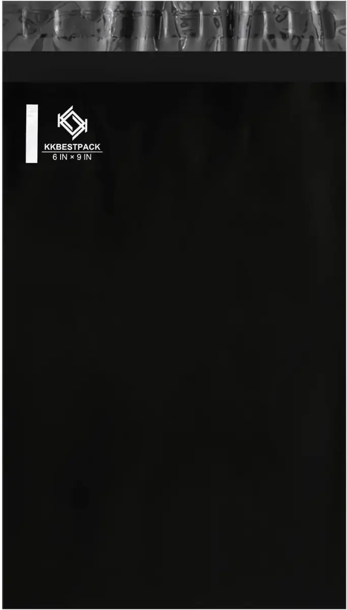 KKBESTPACK Black Poly Mailers 6x9 in, 1000 Pcs | Bulk Shipping Bags for Small Business - main product image