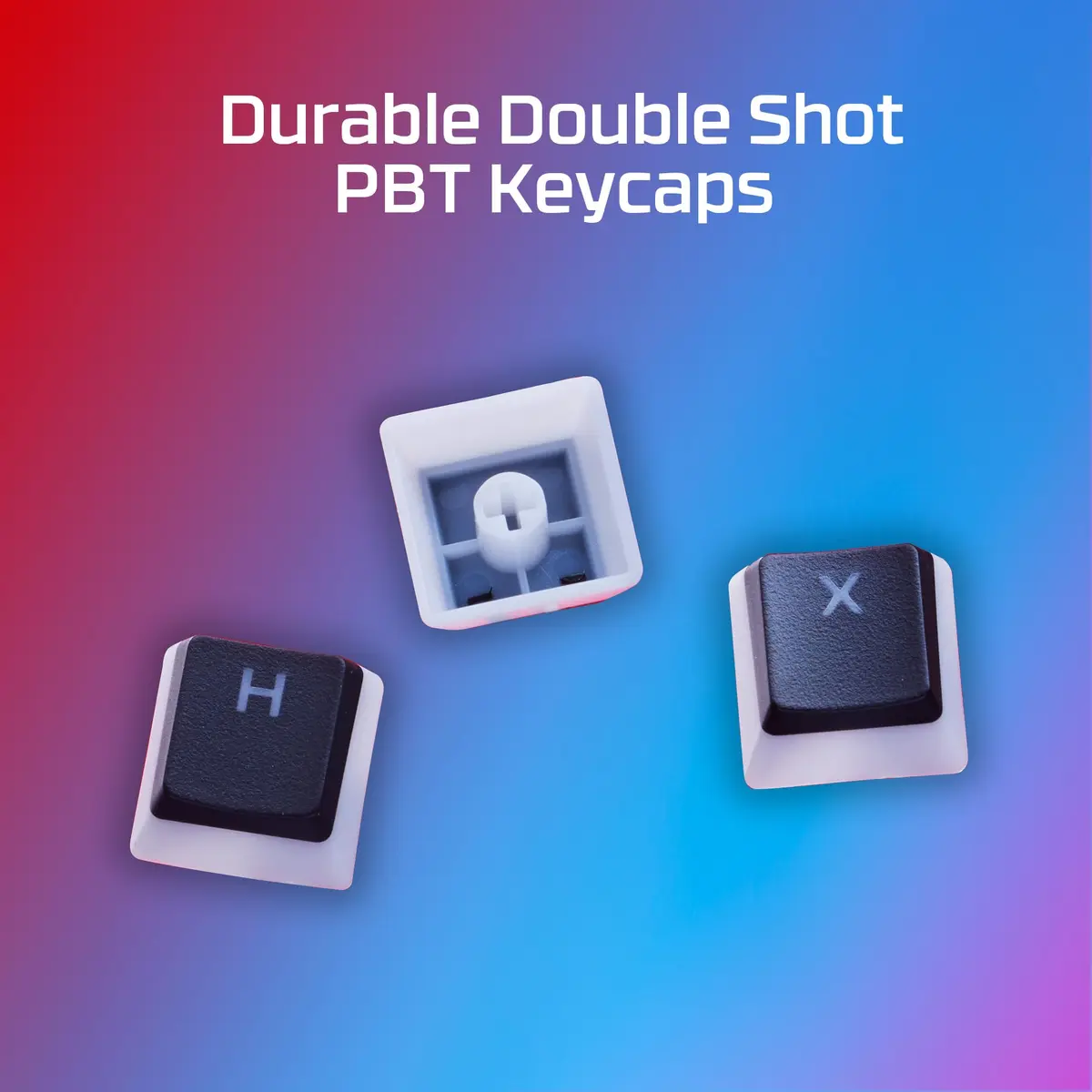 HyperX Pudding Keycaps 2 - Full Key Set - PBT - 112 Keys - Black | RGB Shine-Through, Durable, Customizable - view 3