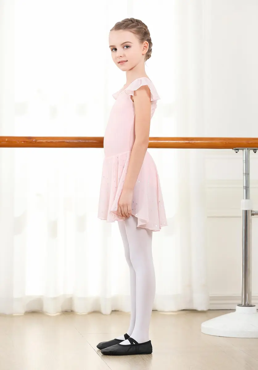 DIPUG Girls Dance Dress Ballet Leotards for Girls 2-12 Years | Breathable Cotton & Spandex, Elegant & Comfortable - view 5