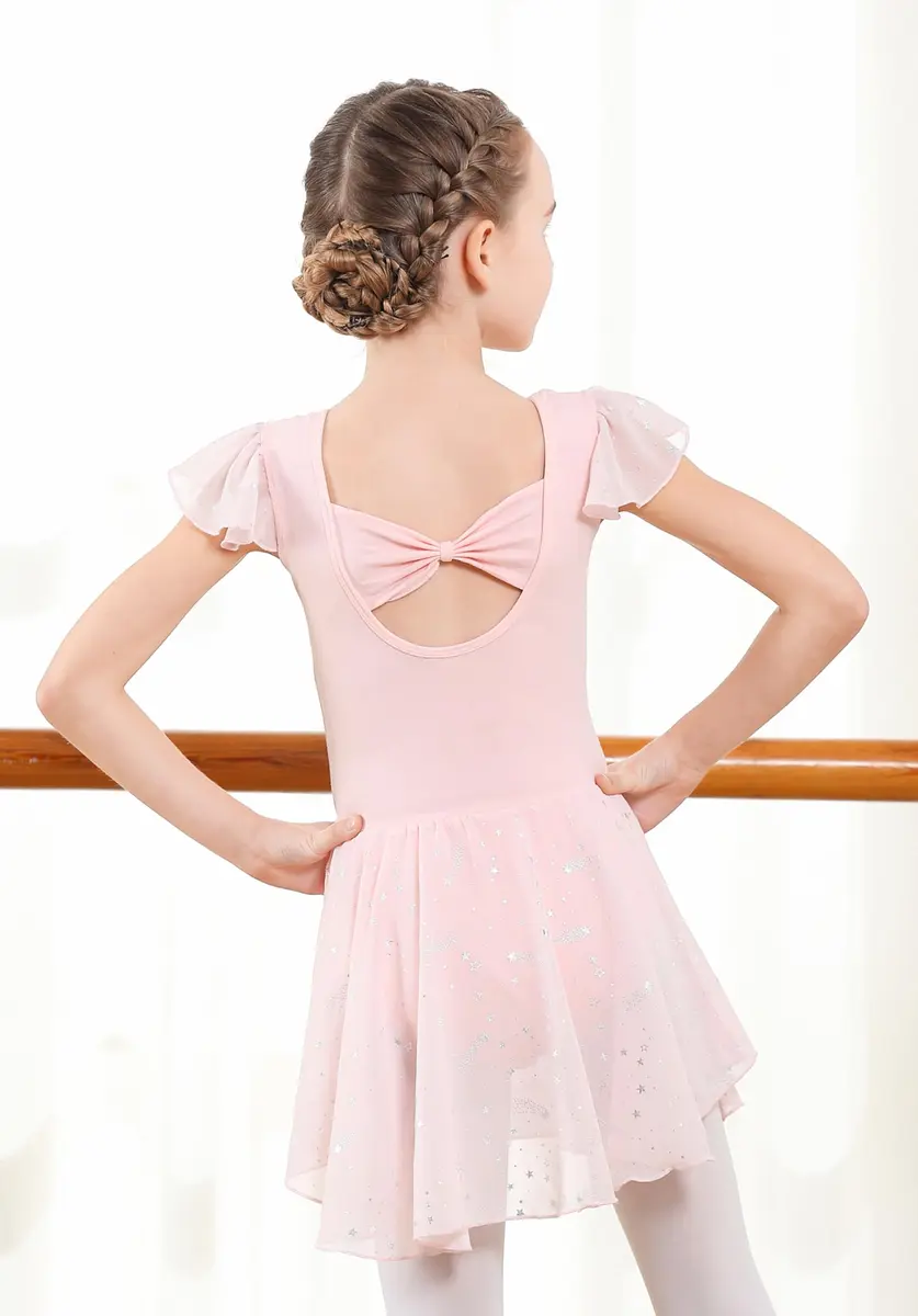 DIPUG Girls Dance Dress Ballet Leotards for Girls 2-12 Years | Breathable Cotton & Spandex, Elegant & Comfortable - view 3