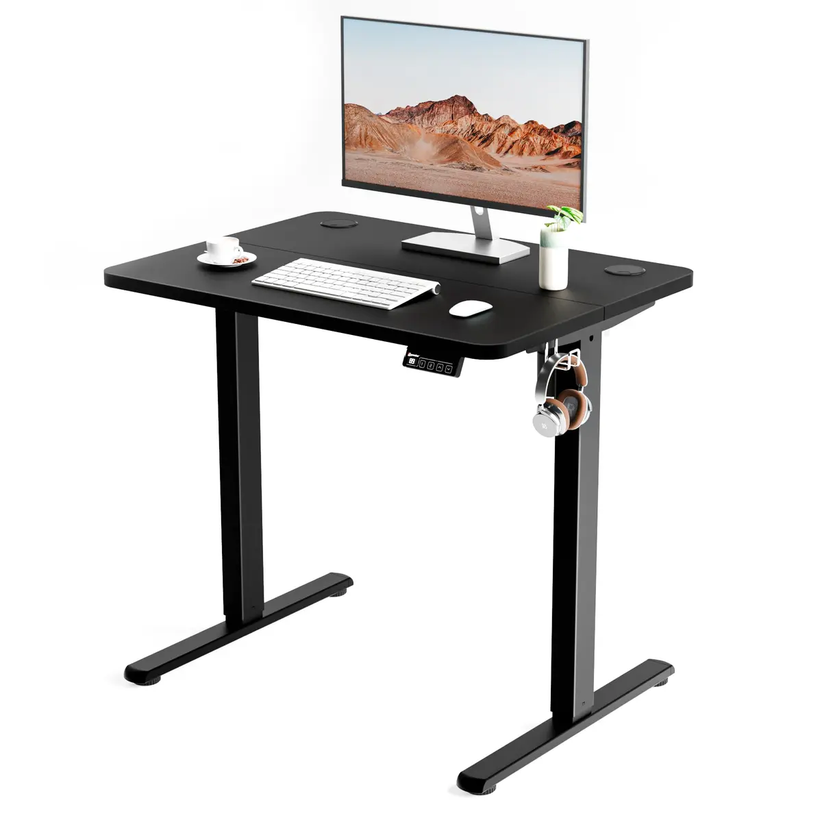 ERGOMAKER Small Standing Desk 32"x24" Height Adjustable Sit-Stand Office Black | Ergonomic & Durable - main product image