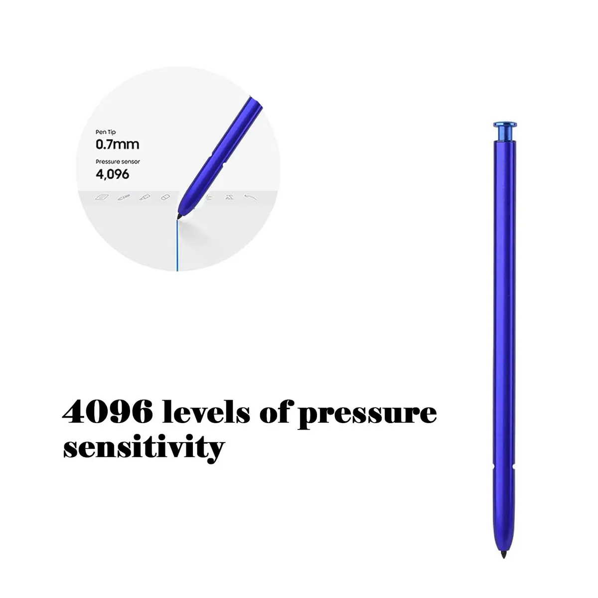 LiXiongBao Replacement S Pen for Samsung Galaxy Note 10 / Note 10+ (Blue) | 4096 Pressure Sensitivity - view 3