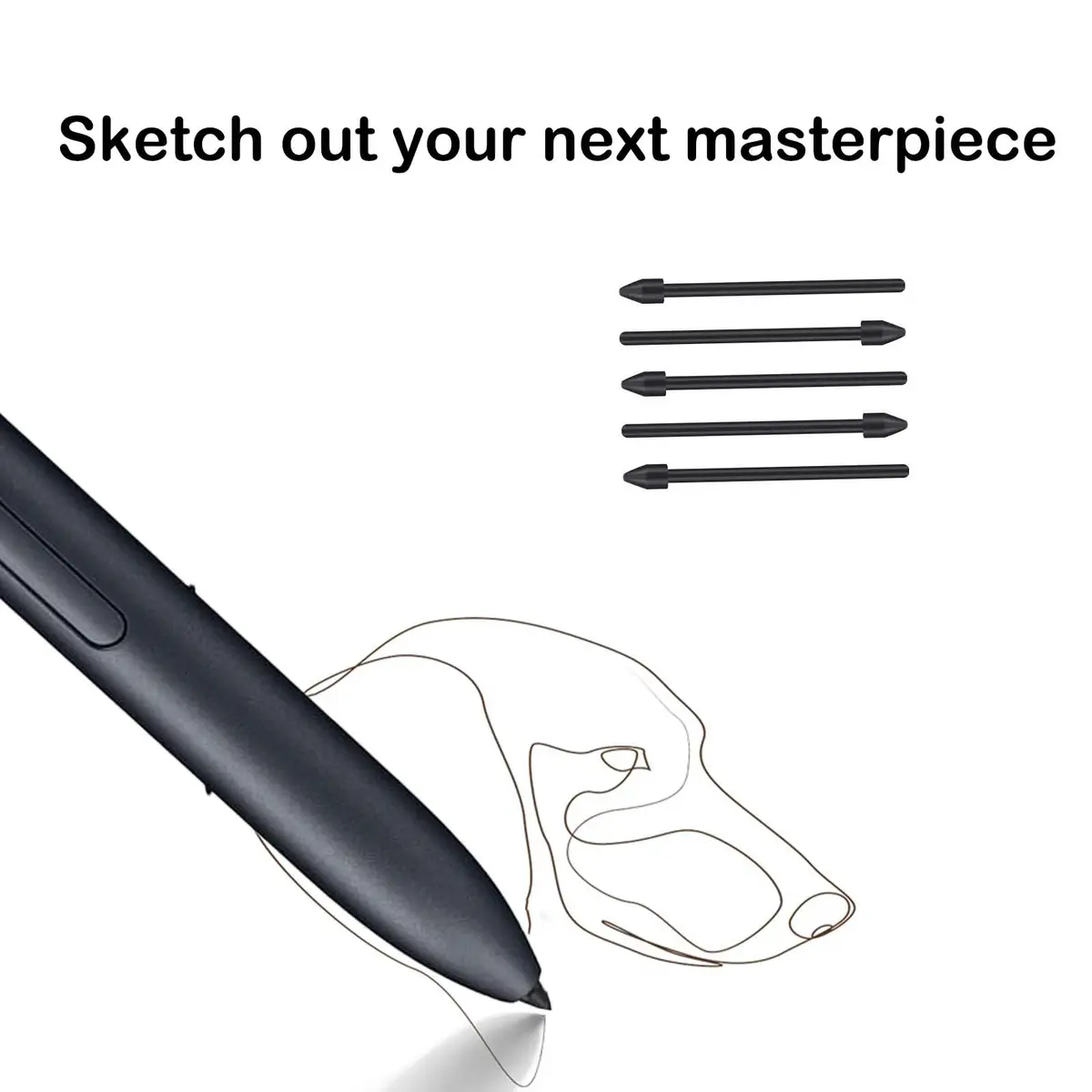LiXiongBao 5 Pack Book Pro 360 S Pen Nibs for Samsung Galaxy Book 3/4 Pro 360 | Durable, Accurate & Long-Lasting - view 5