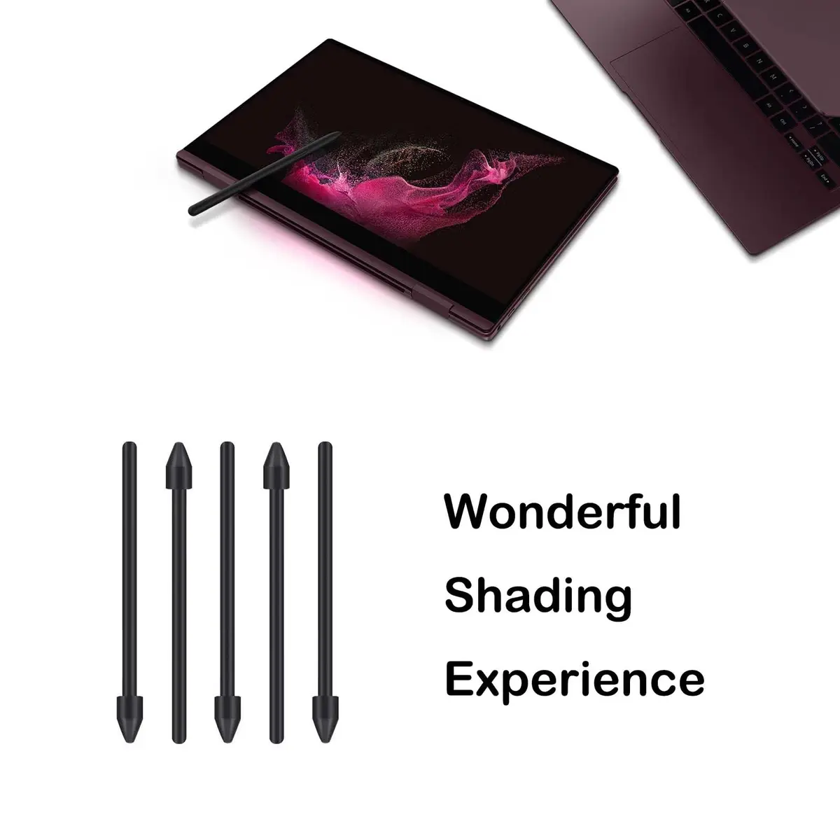 LiXiongBao 5 Pack Book Pro 360 S Pen Nibs for Samsung Galaxy Book 3/4 Pro 360 | Durable, Accurate & Long-Lasting - view 3