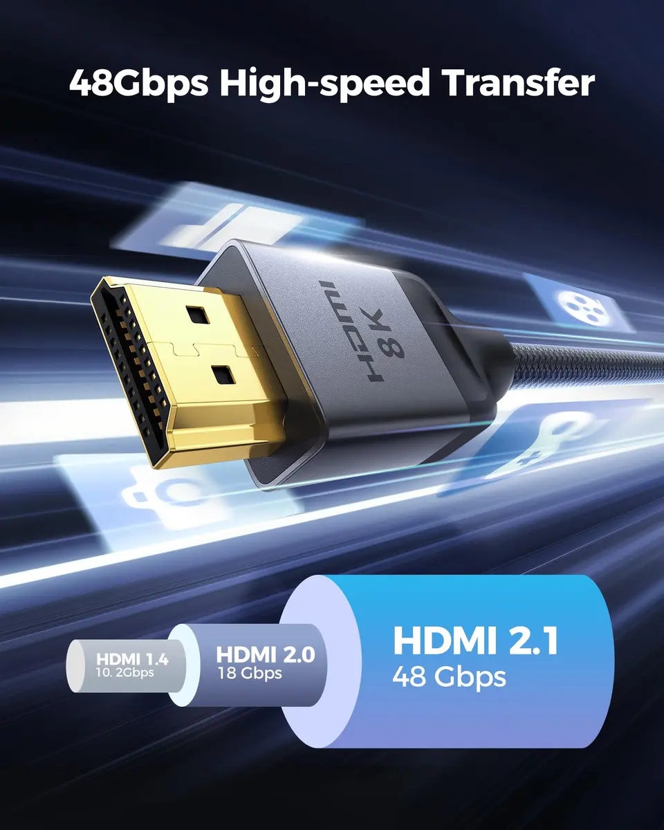 Silkland HDMI 2.1 eARC/ARC Cable 3.3FT | Ultra High Speed 48Gbps, Certified, Braided - view 8