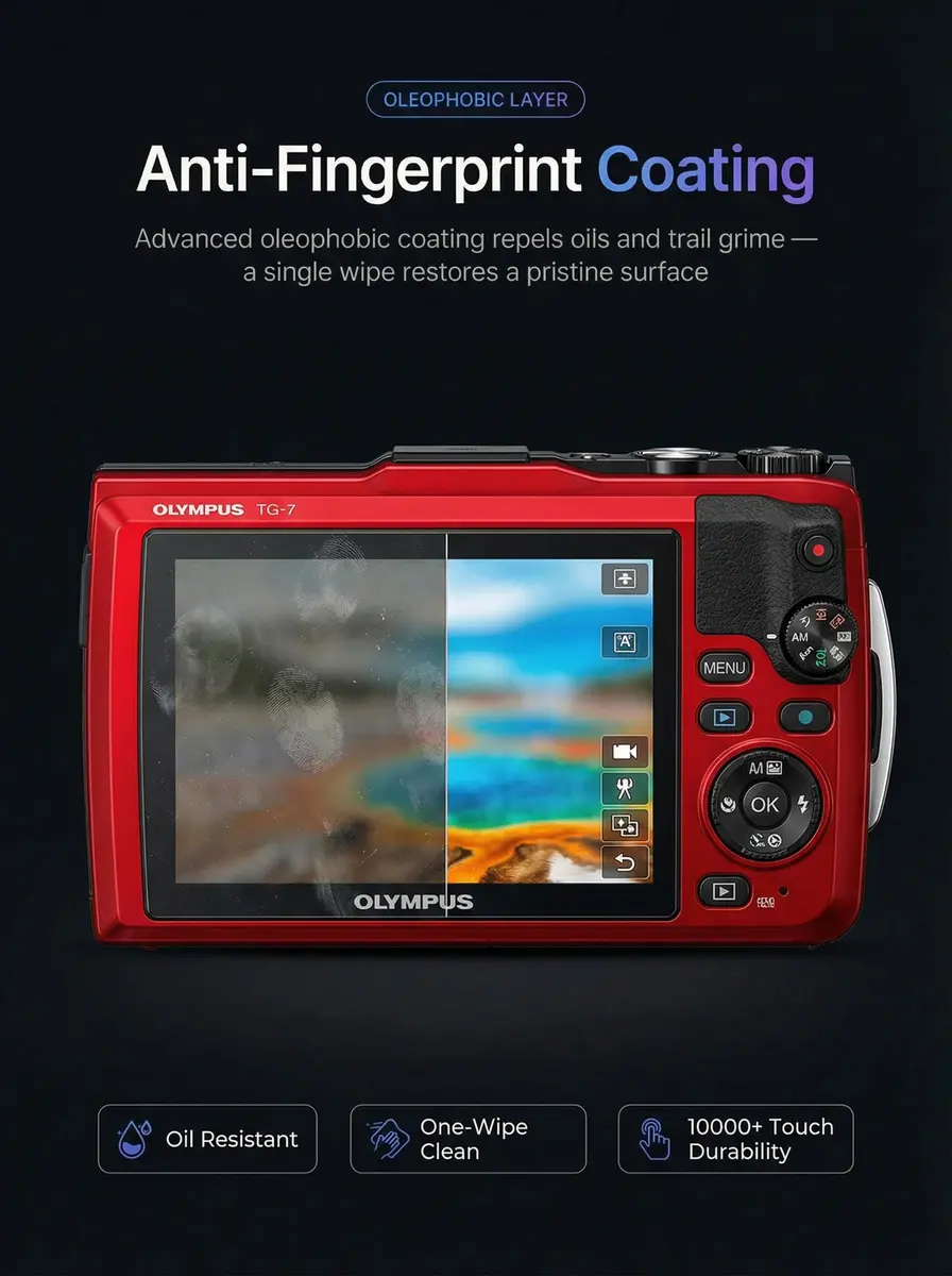iDaPro Screen Protector + Lens Protector for Olympus TG-7/TG-6/TG-5 | 9H Hardness, HD Clarity, Easy Install - view 7
