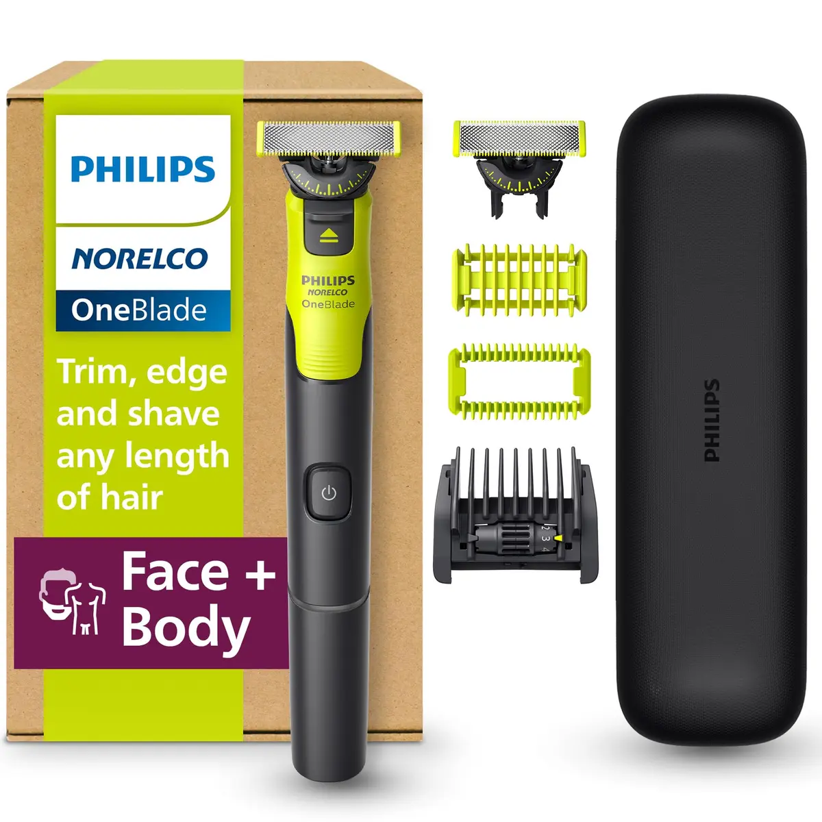 Norelco OneBlade 360 Face + Body Trimmer & Shaver with Connectivity | Wet & Dry, App Guidance, 5-Year Warranty - main product image