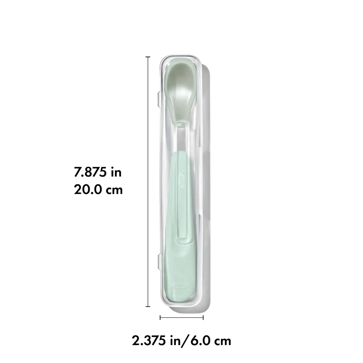 OXO Tot On-The-Go Feeding Spoon - Opal | Soft Silicone Baby Utensil with Travel Case - view 8