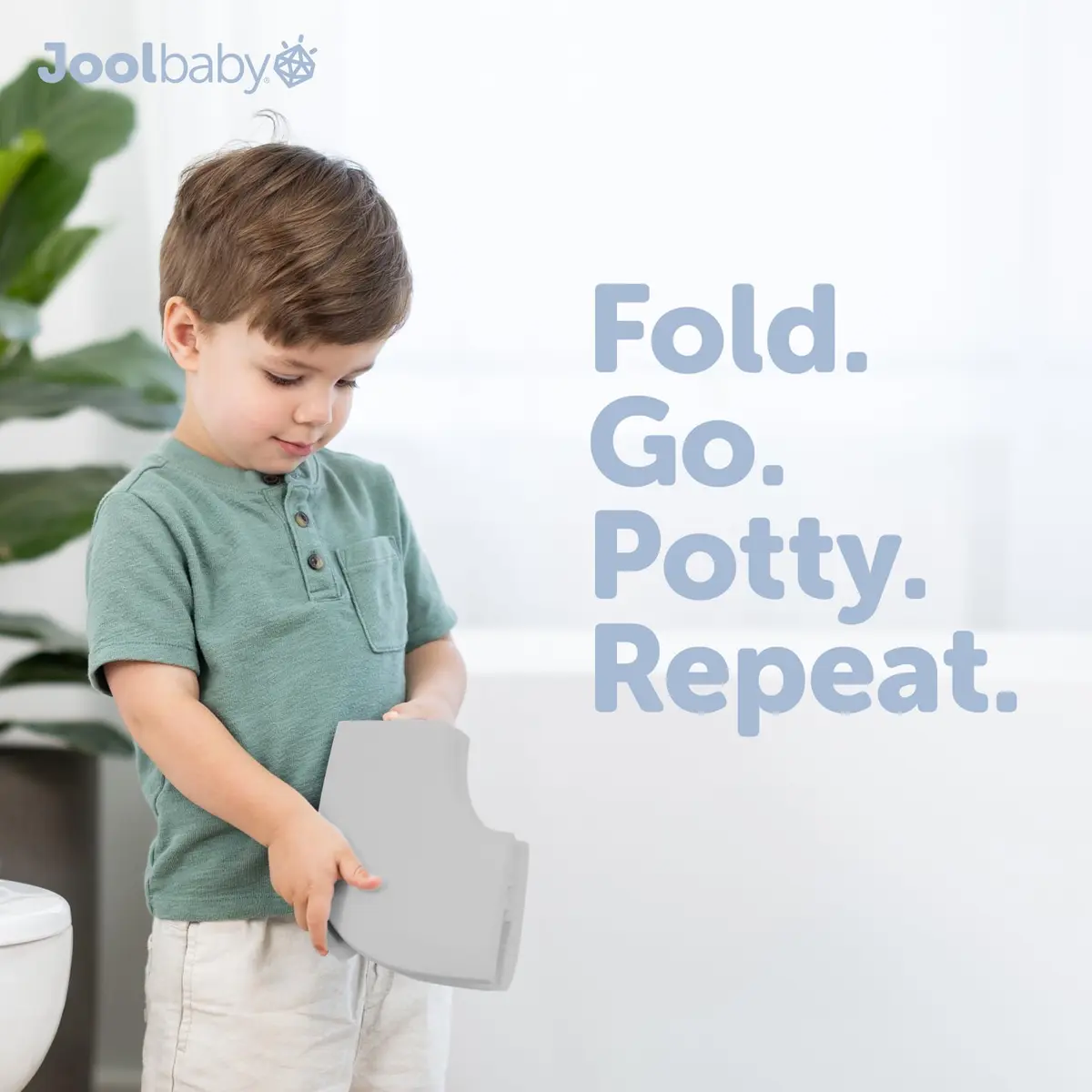 Jool Baby Folding Travel Potty Training Seat – Easy-Remove Pull Tab (Gray) | Portable, Compact & Lightweight - view 2