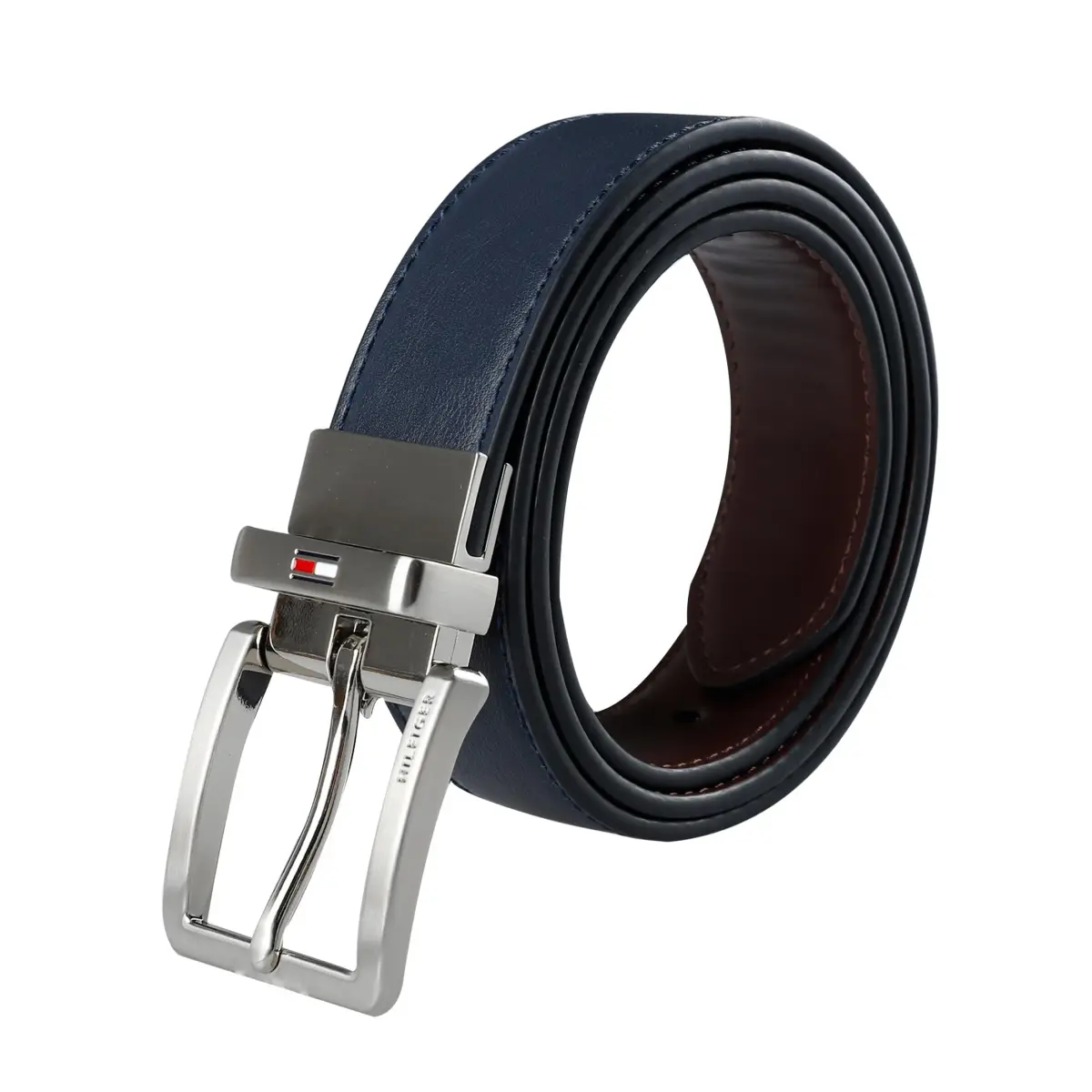 Tommy Hilfiger Men's 32MM Basic Dress Reversible Belt - Dark Brown/Black - main product image