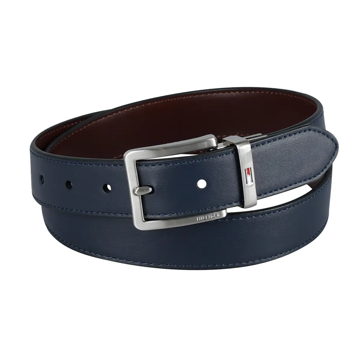 Tommy Hilfiger Men's 32MM Basic Dress Reversible Belt - Dark Brown/Black - view 2