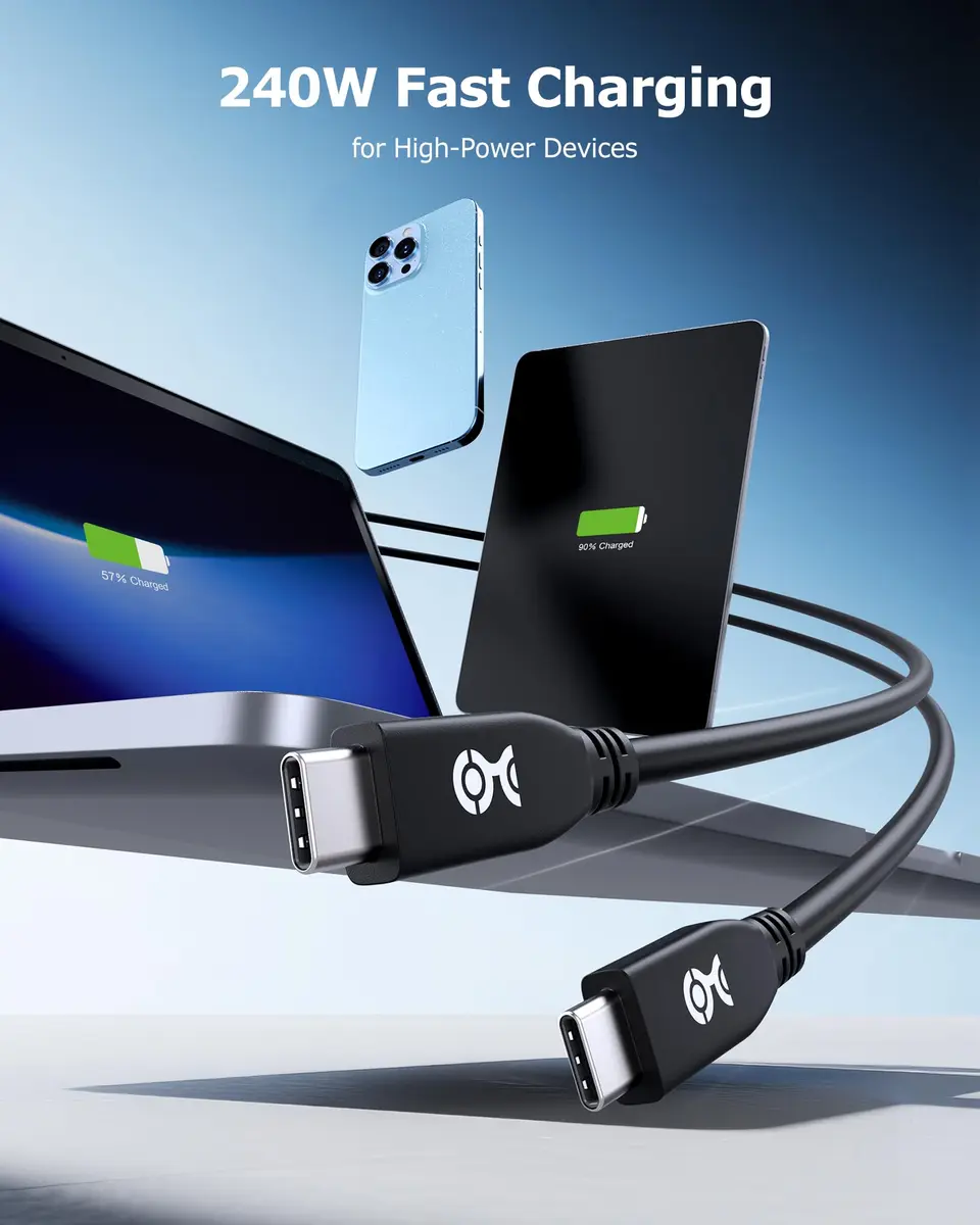 Cable Matters 40Gbps USB4 Cable, Thunderbolt 4/5 Compatible, 2m (6.6ft) | High-Speed Data Transfer & 8K Video - view 5