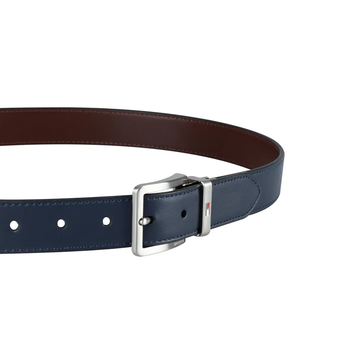 Tommy Hilfiger Men's 32mm Basic Dress Reversible Belt, Dark Brown/Black - view 4