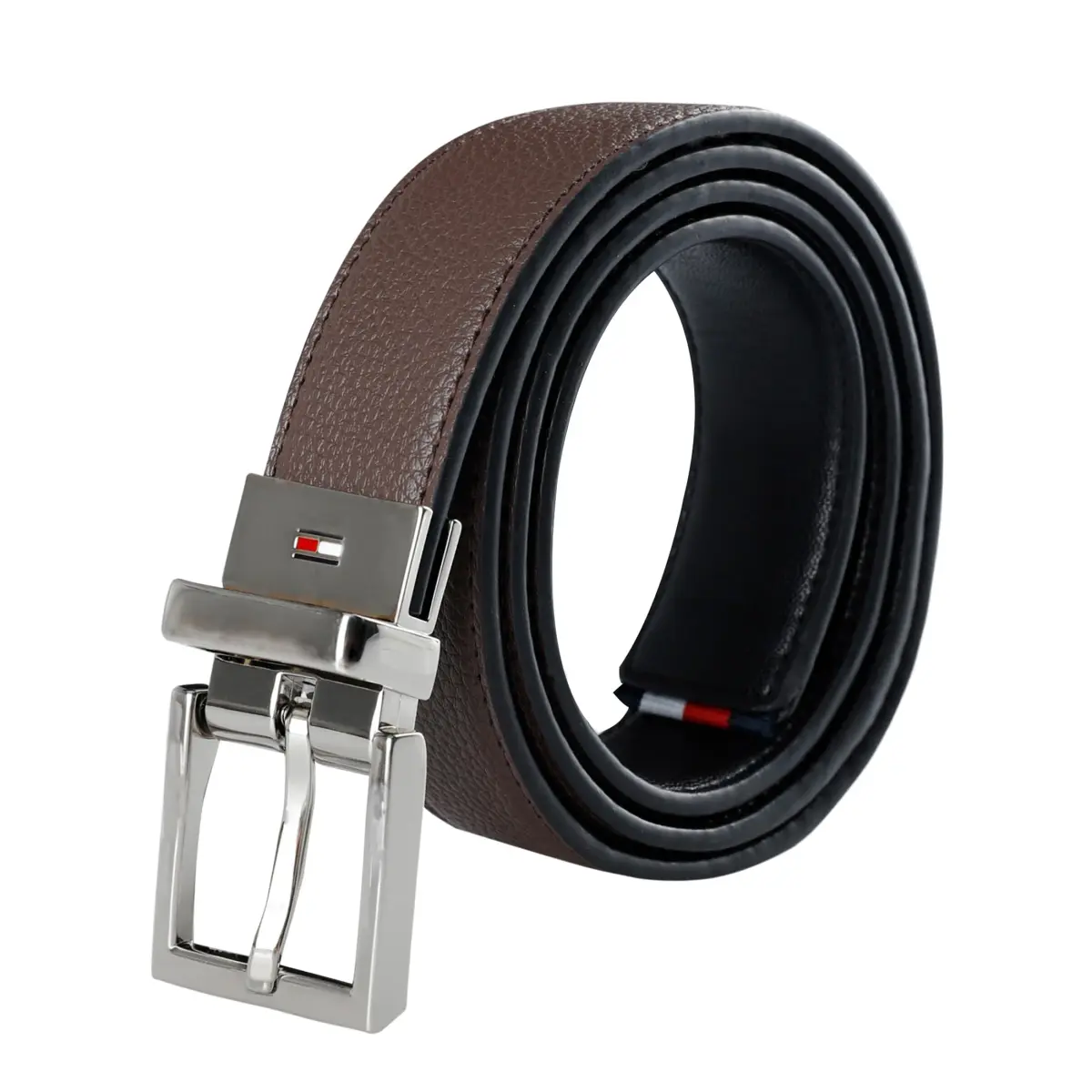 Tommy Hilfiger Men's 32MM STRETCH Reversible Belt, Black/Dark Brown, 1.25-inch Width - main product image