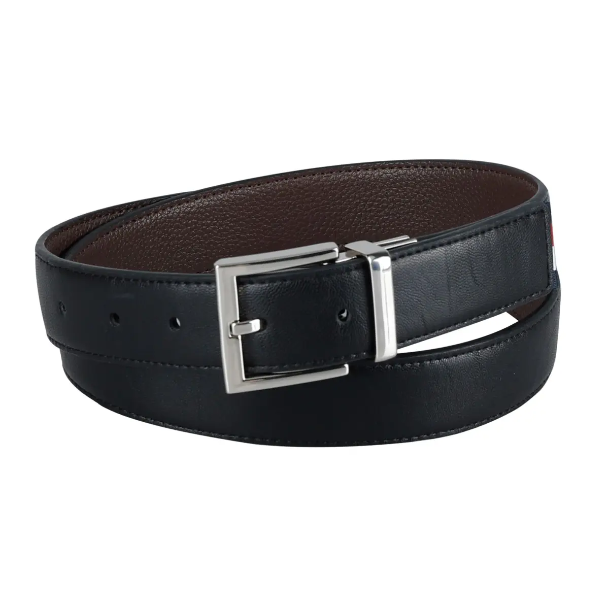Tommy Hilfiger Men's 32MM STRETCH Reversible Belt, Black/Dark Brown, 1.25-inch Width - view 3