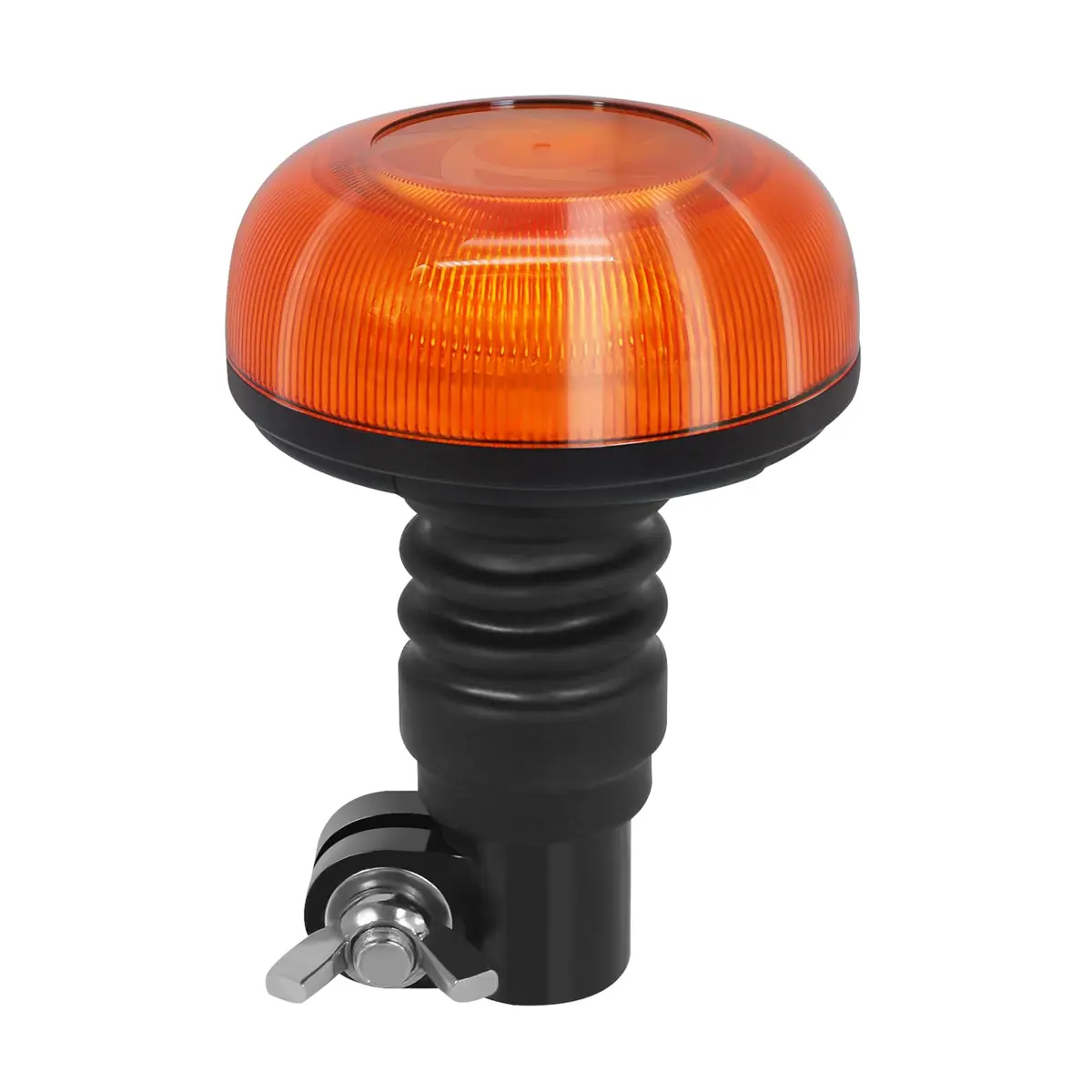 Agrieyes W57P Amber LED Beacon Light, Pole Mount Strobe Light 19W (12V) | High Visibility Emergency Vehicle Warning Light - main product image
