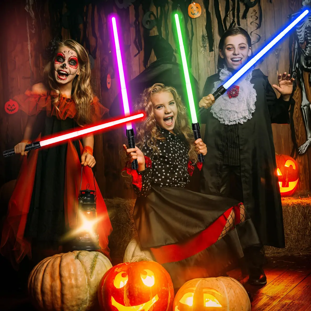 Kenpora Light Sabers for Kids | Extendable, Motion Sensitive FX Sound, Safe Plastic, 16.9-31.9 inches - view 6