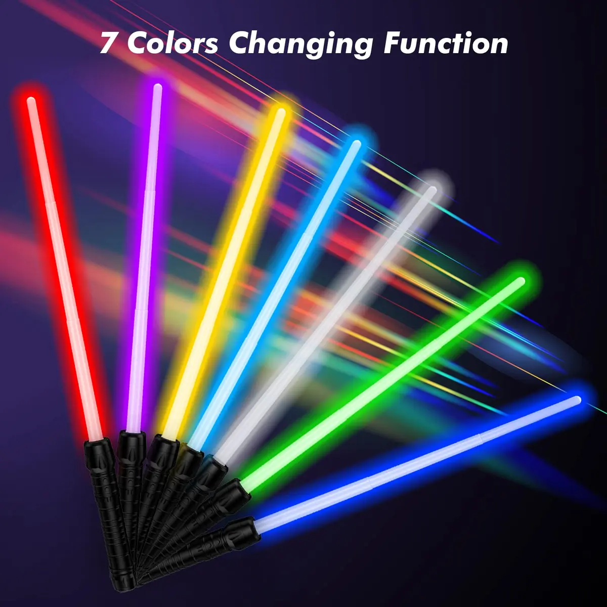 Kenpora Light Sabers for Kids | Extendable, Motion Sensitive FX Sound, Safe Plastic, 16.9-31.9 inches - view 2
