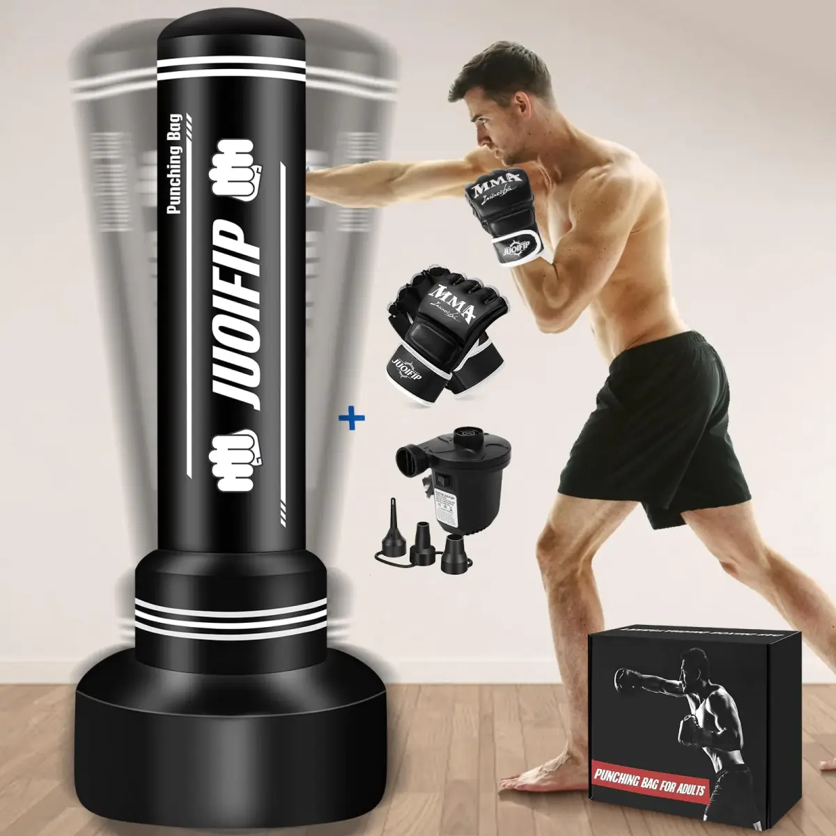 YORWHIN Freestanding Punching Bag 70" with Stand, Gloves & Pump | Heavy Duty Inflatable Boxing Bag for MMA Training - main product image