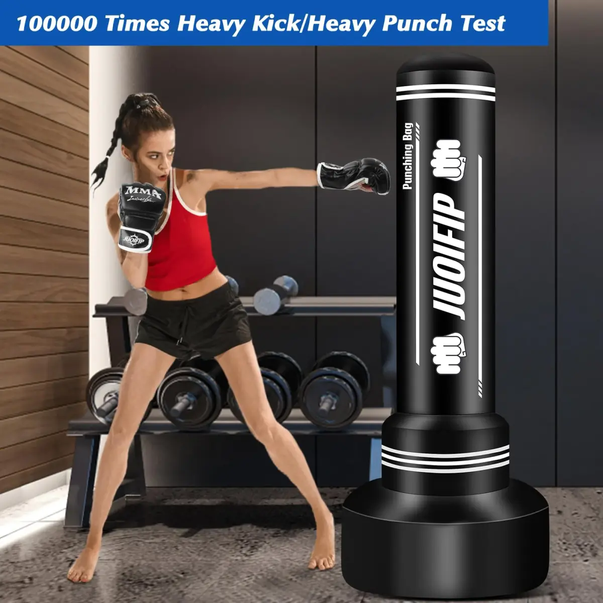 YORWHIN Freestanding Punching Bag 70" with Stand, Gloves & Pump | Heavy Duty Inflatable Boxing Bag for MMA Training - view 4