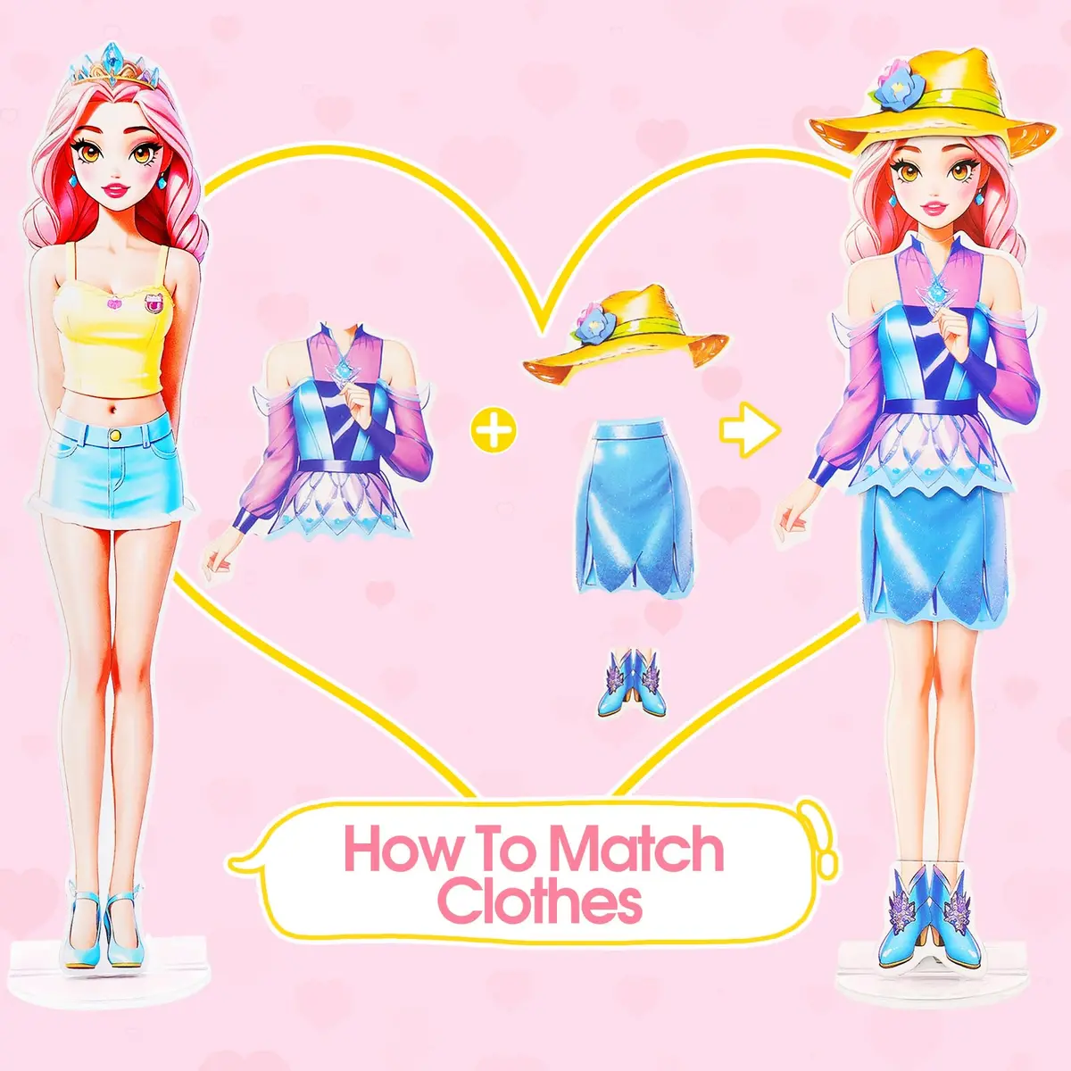 PainZieteg Magnetic Dress Up Dolls for Girls 4-10 | Creative Magnetic Princess Paper Doll Set - view 5