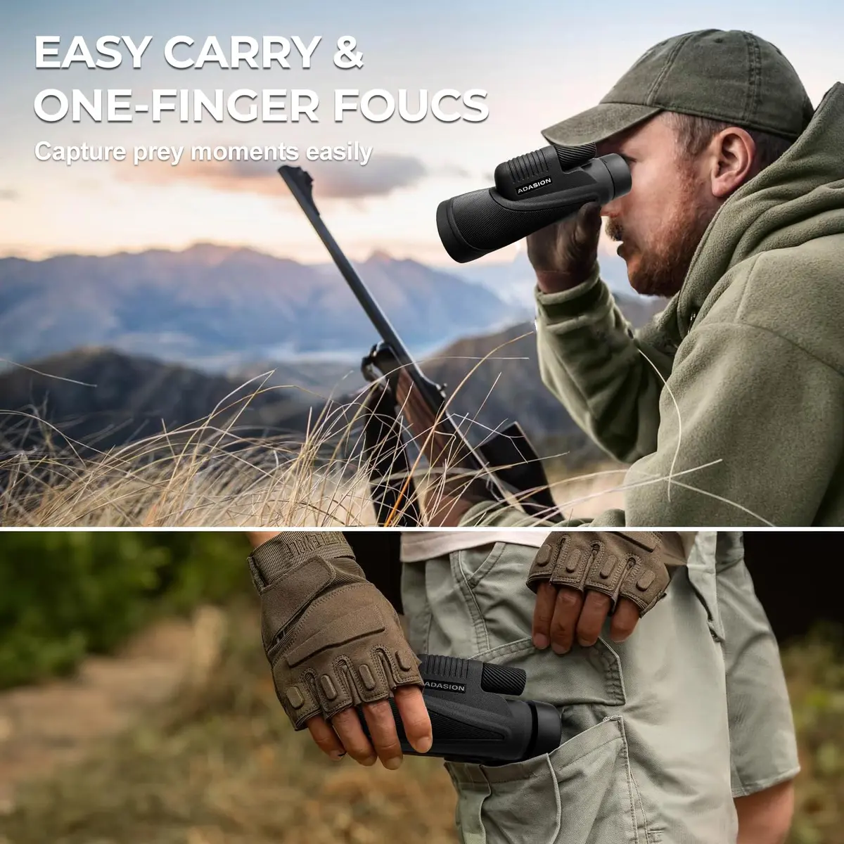 Adasion 15x56 Monoculars for Adults High Powered | HD Vision, IPX7 Waterproof, Phone Adapter & Tripod - view 6
