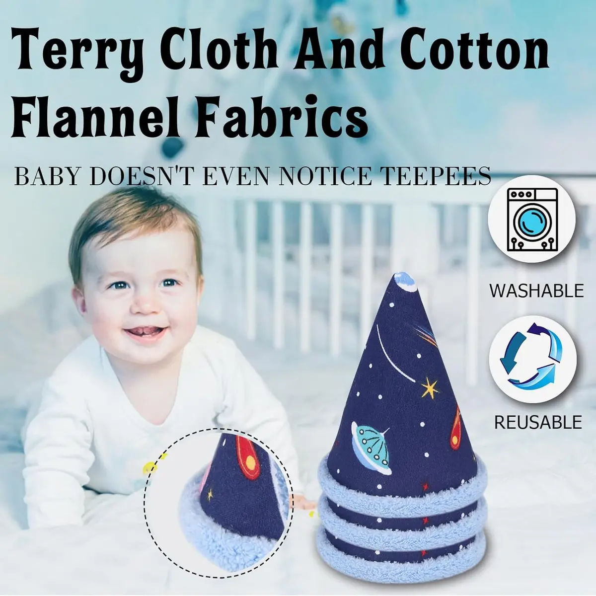 AMAZYC-US Pee Covers Baby Boy | Reusable Diaper Changing Accessory in 5 Styles - view 5