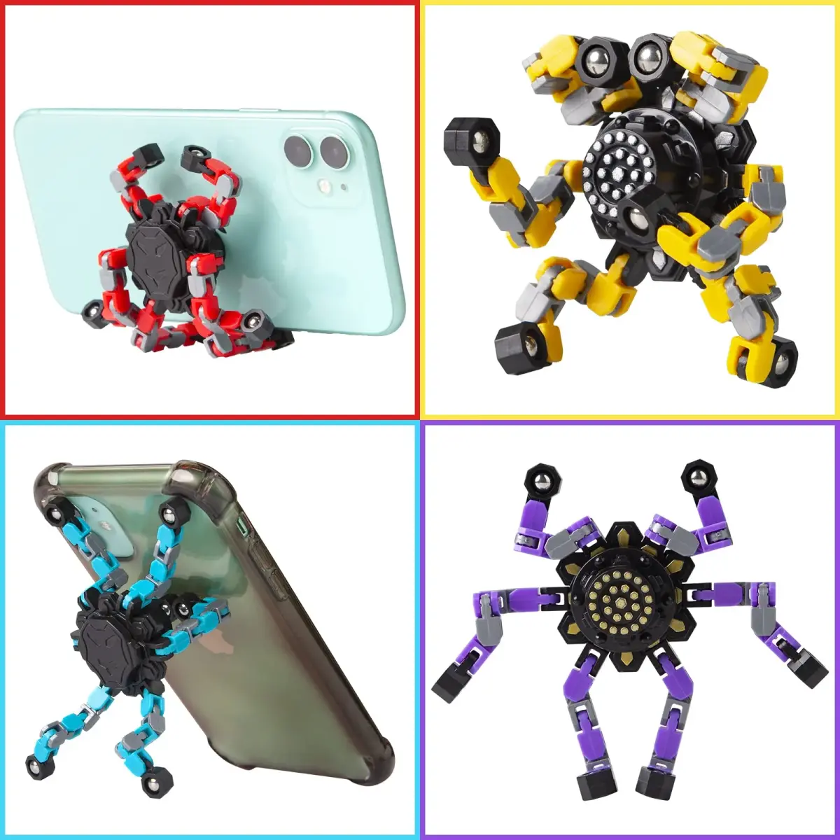 Gokeey Transformable Fidget Spinners 3 Pcs | Stress Relief Sensory Toys for Kids and Adults - view 8