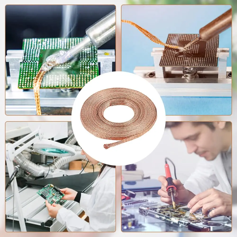 BENECREAT 6mm Copper Braided Wire 8.75 Yards (25.4 mm / 1mm Thick) | Ground Strap for Noise Reduction - view 6
