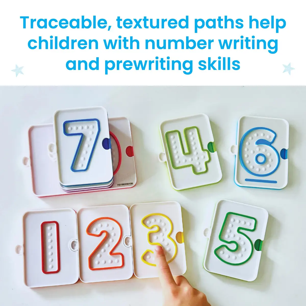 hand2mind Sensory Number Trays, Learning Numbers for Kids, Ages 3+ | Multicolor, Textured & Stackable - view 3