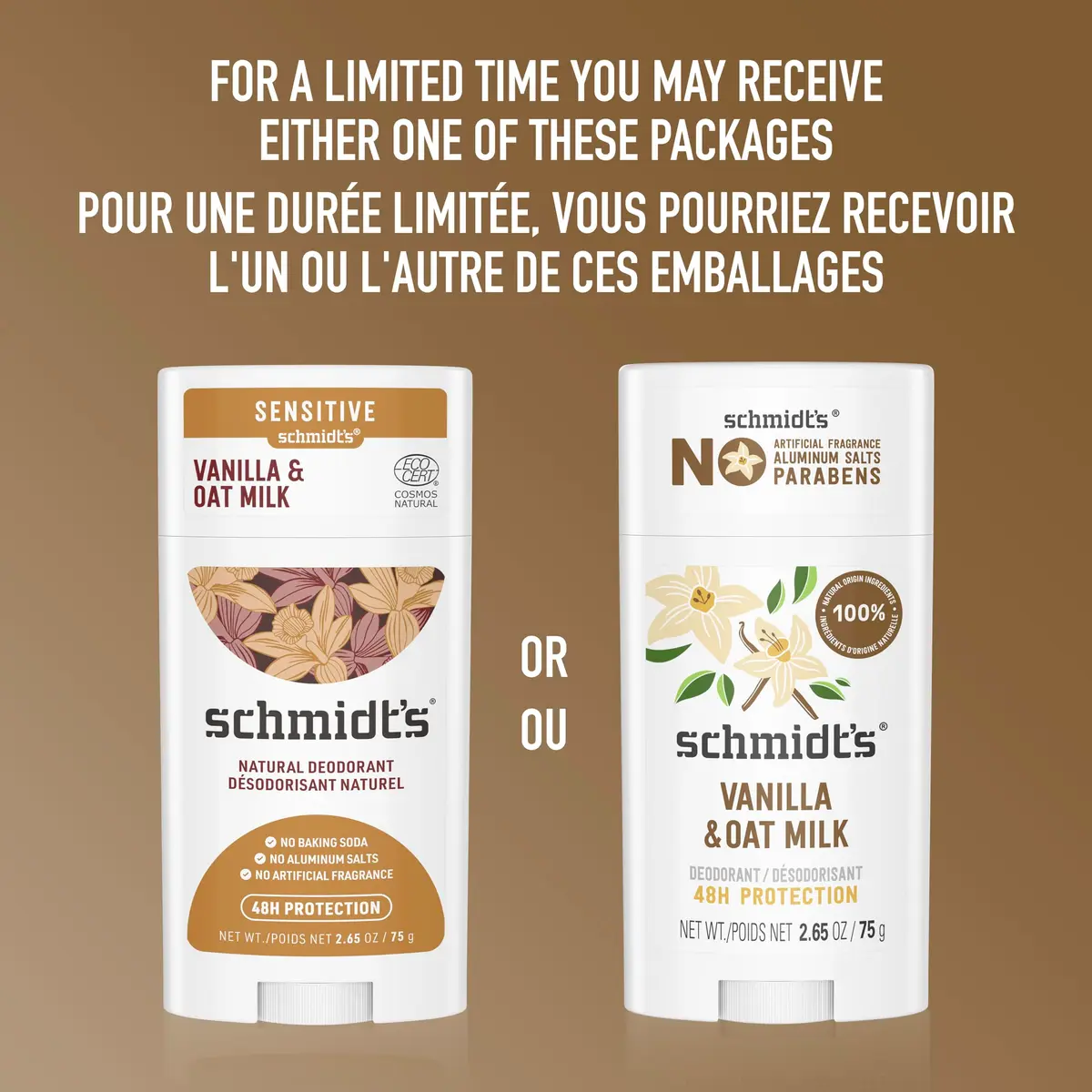Schmidt's Vanilla & Oat Milk Deodorant Stick | 100% Natural, Vegan, Cruelty-Free, 75ml - view 4