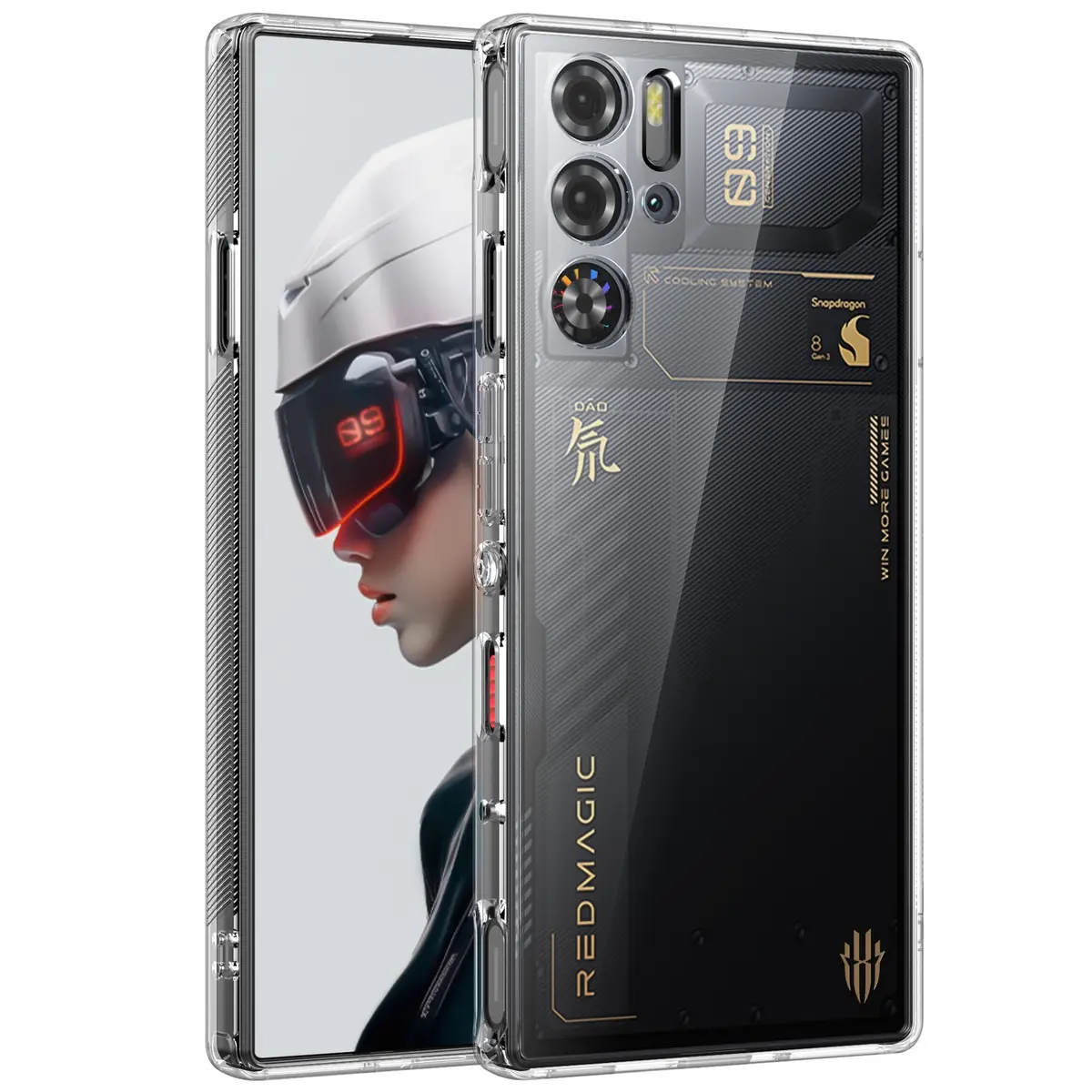 Cresee Crystal Clear Case for Red Magic 9 Pro/9S Pro 6.8" | Shockproof TPU Bumper, Hybrid PC Back - main product image