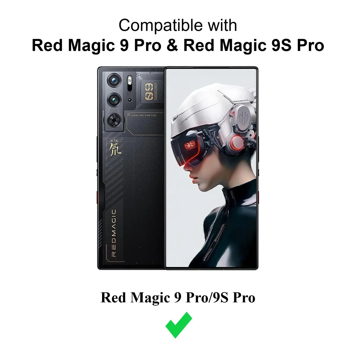 Cresee Crystal Clear Case for Red Magic 9 Pro/9S Pro 6.8" | Shockproof TPU Bumper, Hybrid PC Back - view 2