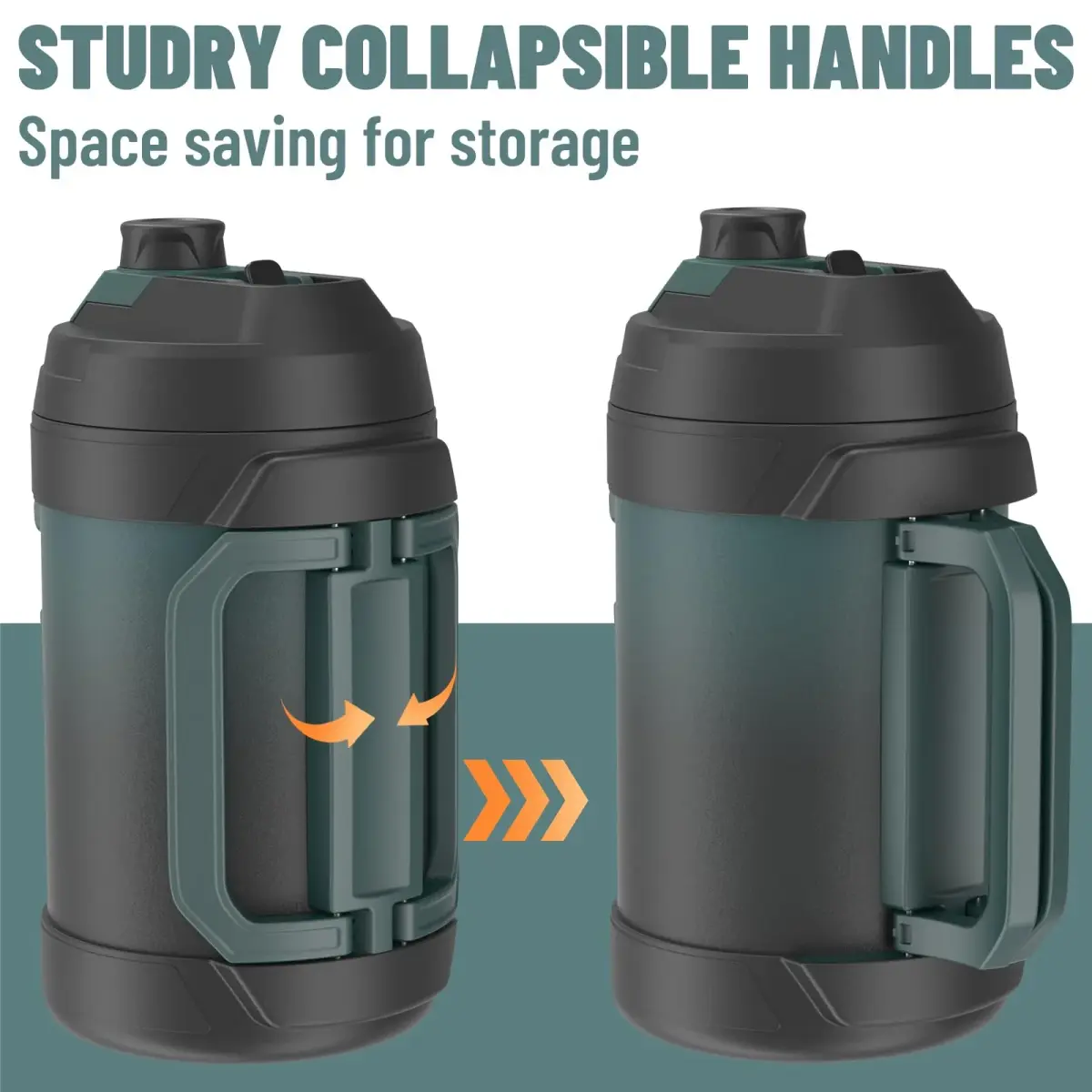 Zukro 1 Gallon Insulated Stainless Steel Water Jug 3.78 L (128 oz) | Keeps Drinks Cold 48 Hrs - view 7