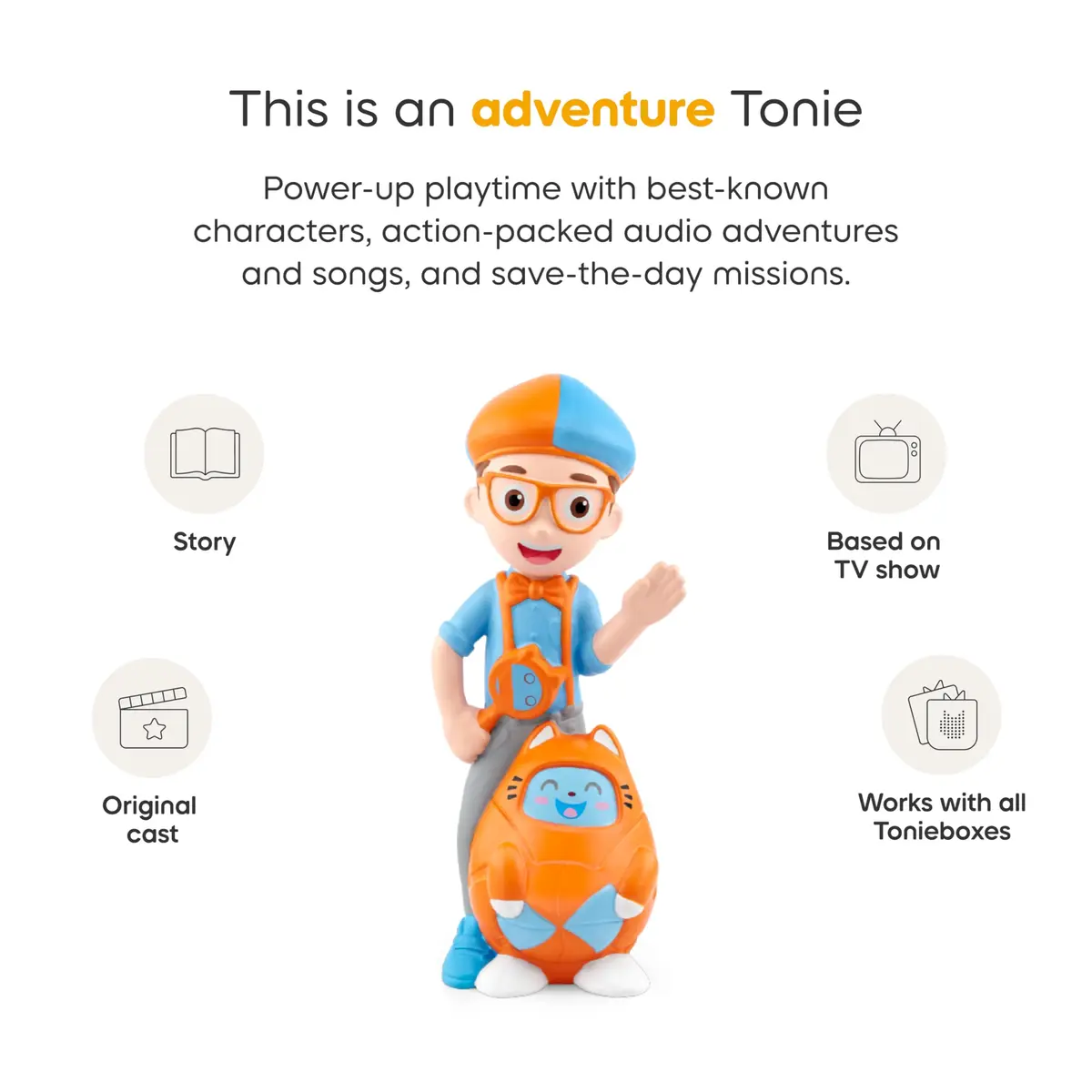 Tonies Blippi Audio Toy Figurine from Moonbug | Kids' Storytelling Toy for Ages 3+ - view 5
