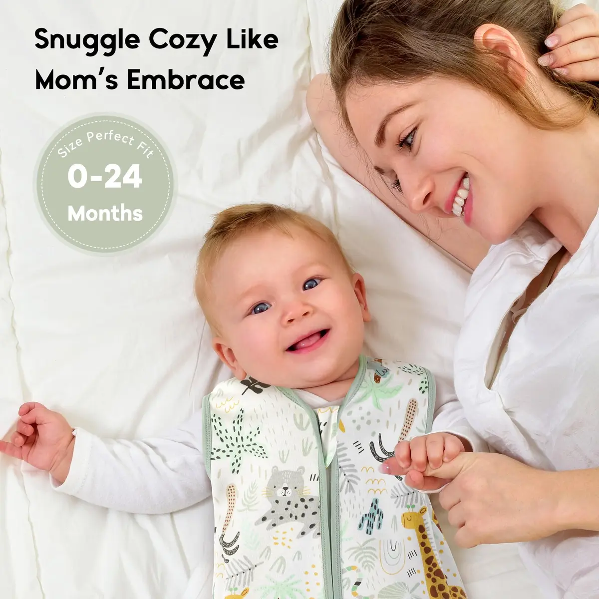 Yoofoss Baby Sleep Sack 0-6 Months 0.5 TOG | Organic Cotton Baby Wearable Blanket - view 6