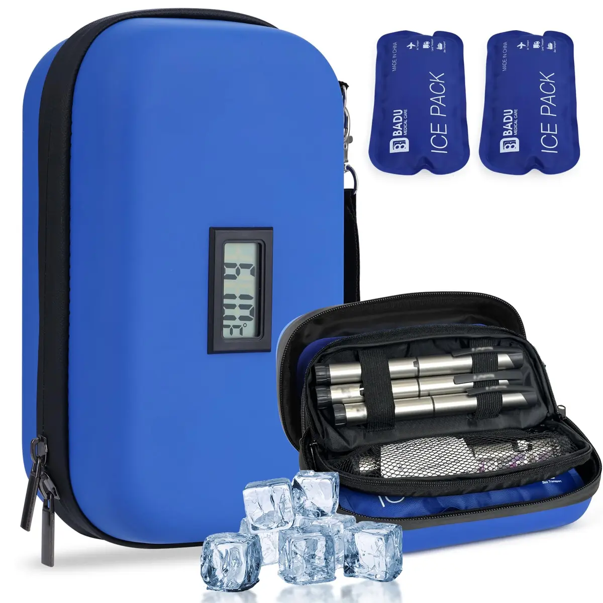 HIMDUZE Insulin Cooler Travel Case 21.1cm x 14.1cm x 8.7cm (8.3"x4.7"x3.4") | TSA Approved for Travel - main product image