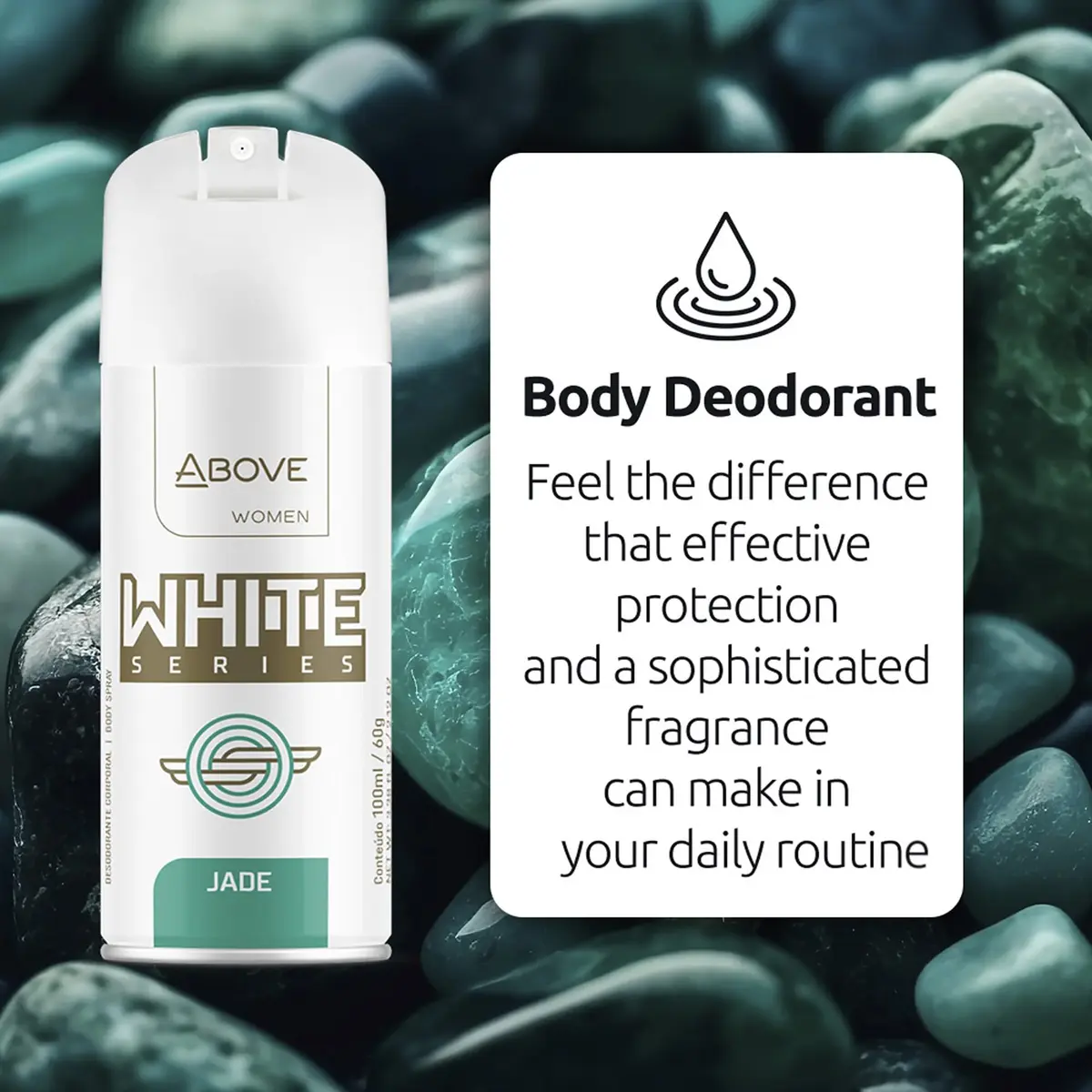 ABOVE White Series Body Spray, Jade, 4 pcs | Long-Lasting Freshness & Natural Care - view 3