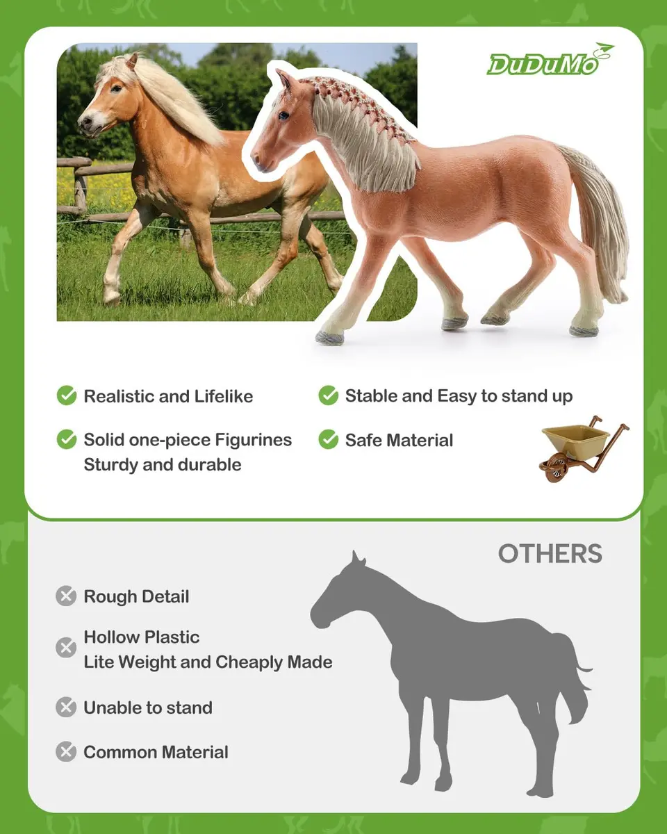 DuDuMo Horse Stable Playset with 3 Horses & 2 Riders | Realistic Farm Toy for Kids 3+ - view 5