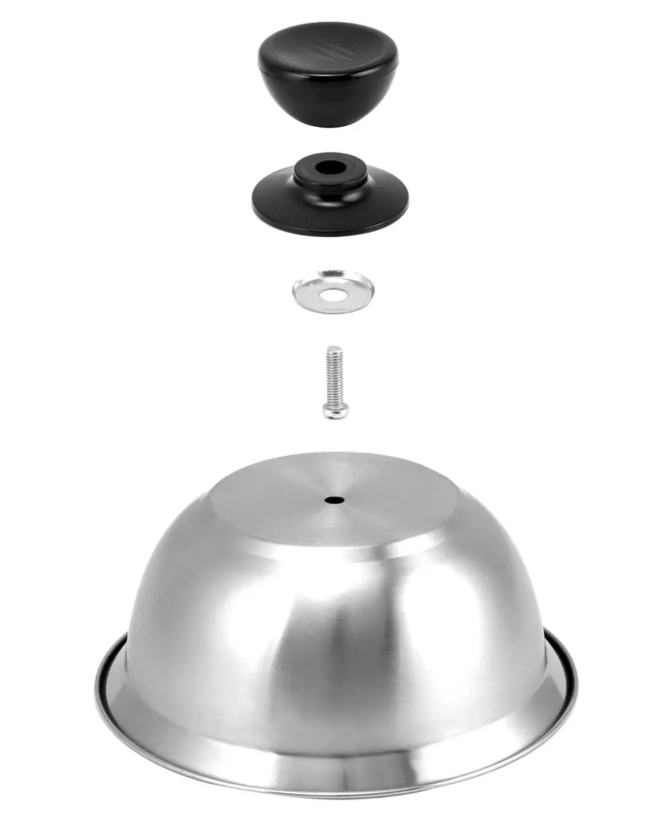 QWORK 6" Burger Covers Small Cheese Melting Dome | Stainless Steel Food Cover for Burger & Steak - view 5