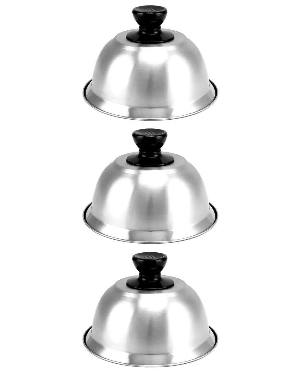 QWORK 6" Burger Covers Small Cheese Melting Dome | Stainless Steel Food Cover for Burger & Steak - view 8
