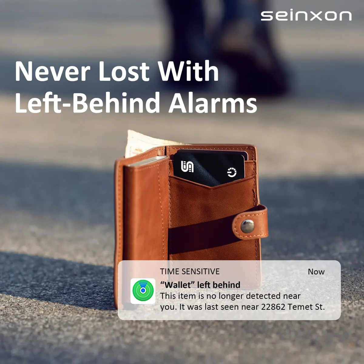 SEINXON Wallet Tracker (iOS Only) IP68 Thin Item Finder Card | Bluetooth Locator with Apple Find My & Wireless Charging - view 6