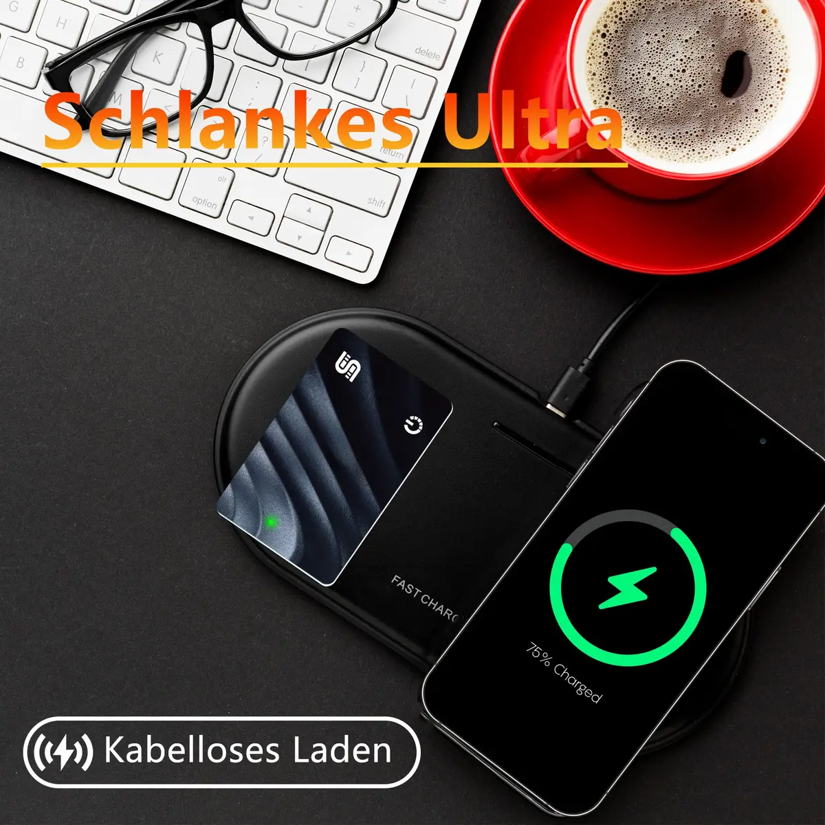 SEINXON Wallet Tracker (iOS Only) IP68 Thin Item Finder Card | Bluetooth Locator with Apple Find My & Wireless Charging - view 3