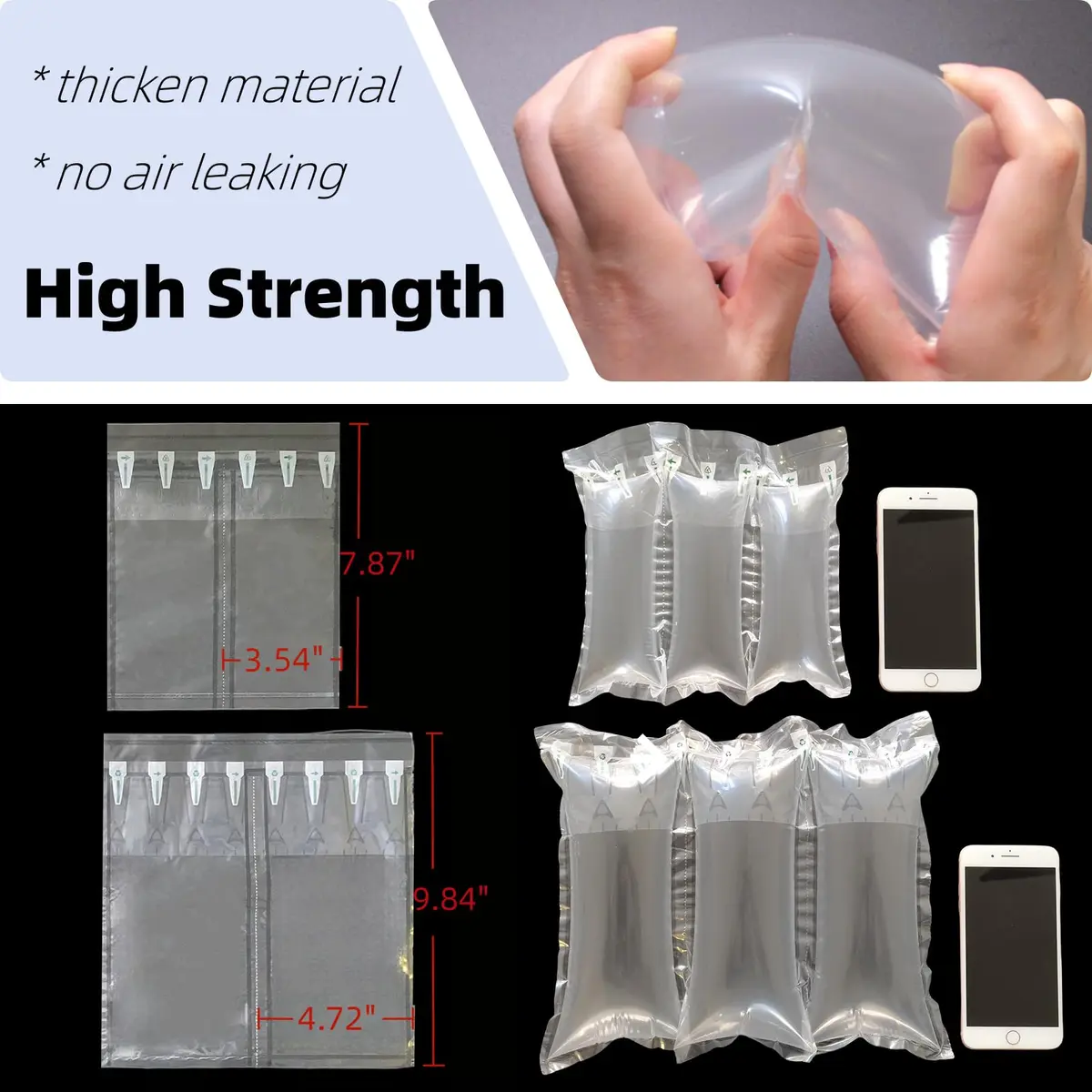 Hijelyn Air Pillows for Shipping 400 Count | Inflatable Packing Material with Pump - view 5