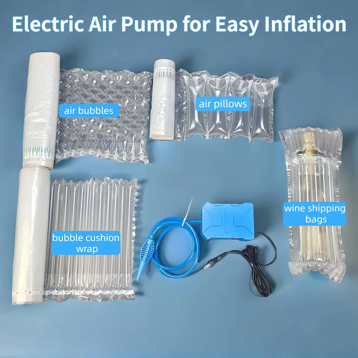 Hijelyn Air Pillows for Shipping 400 Count | Inflatable Packing Material with Pump - view 8