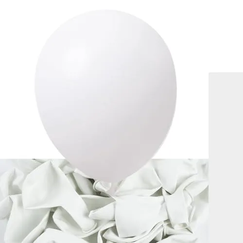 PartyWoo White Balloons 101pcs 12 Inch Matte Latex Balloons | Assorted Colors Value Pack - main product image