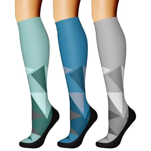 CHARMKING Compression Socks for Women & Men (3 Pairs) 15-20 mmHg | Medical Grade Support for Circulation - main product image