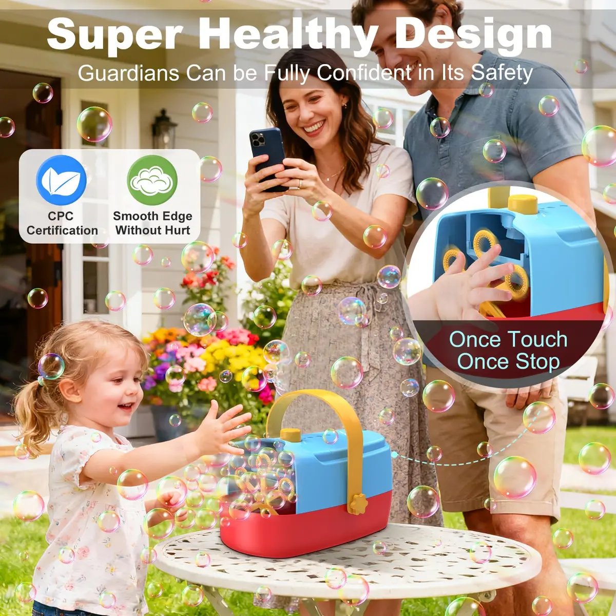 Zerhunt Automatic Bubble Machine 18000+ Bubbles/Min | CPC Certified, Plugin or Battery Powered - view 6